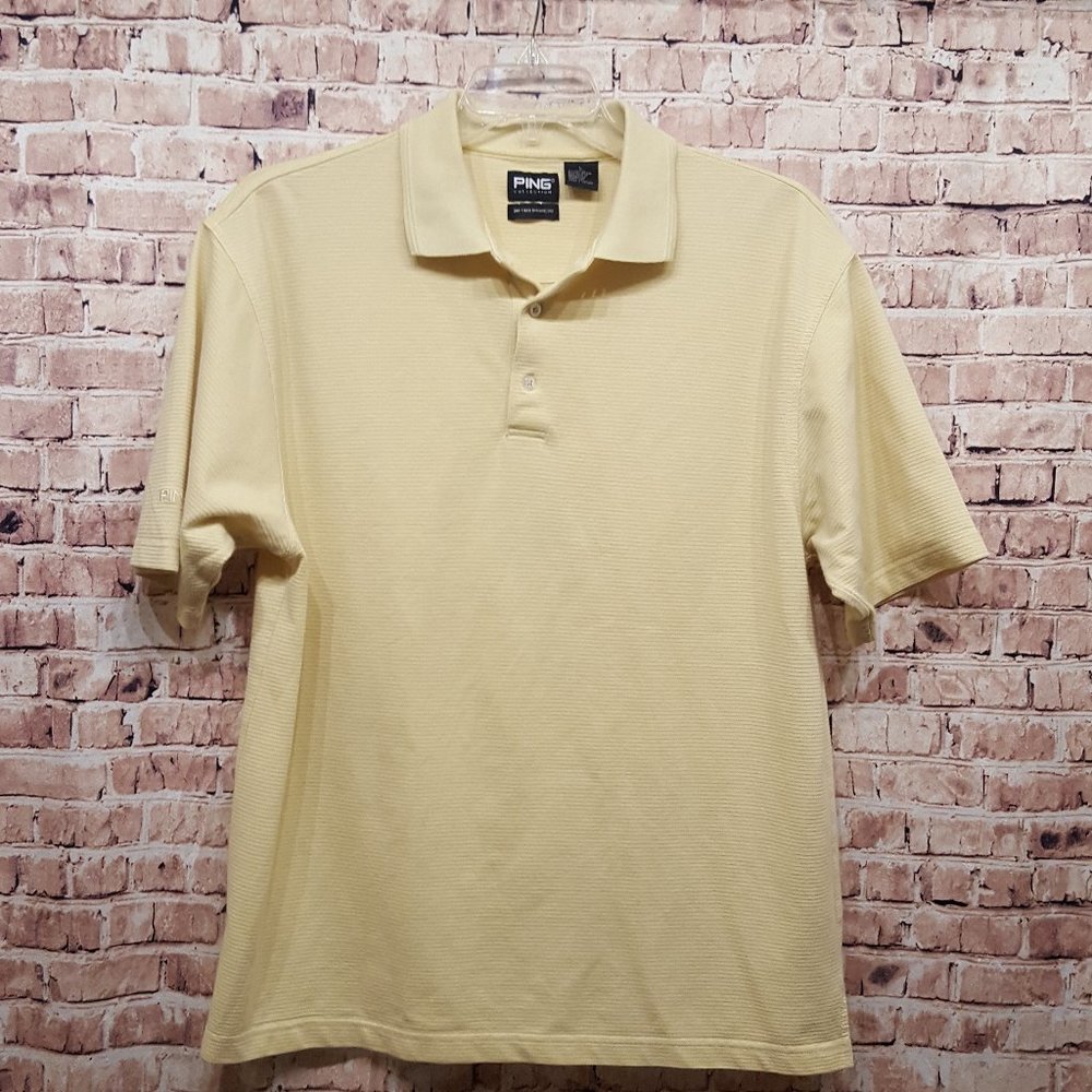 PING Polo Dry Fiber Dynamics Yellow Short Size Large